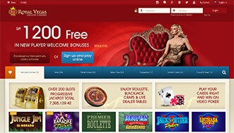 Royal Vegas casino screenshot